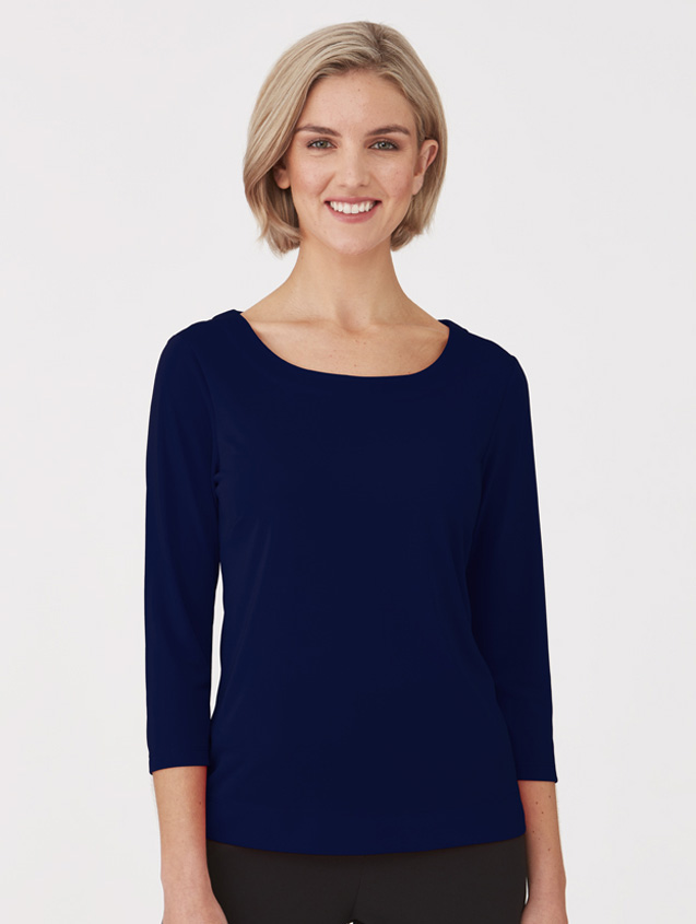 Smart Knit 3/4 Sleeve Top Scrub City